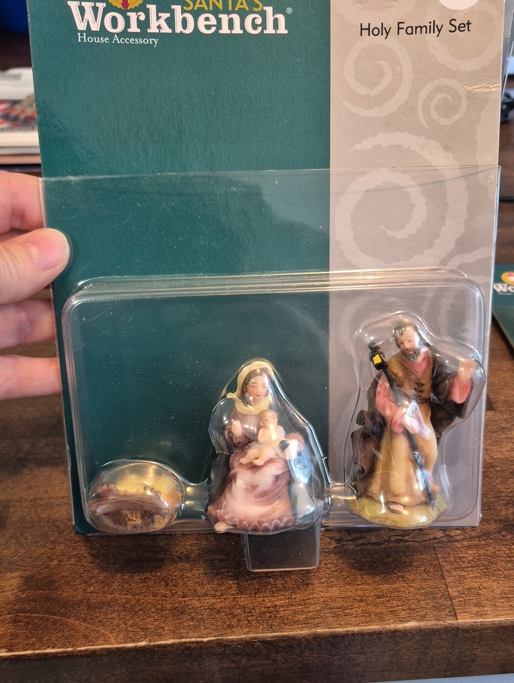 Santa's Workbench Holy Family Nativity Set - Pink, Tan, Brown